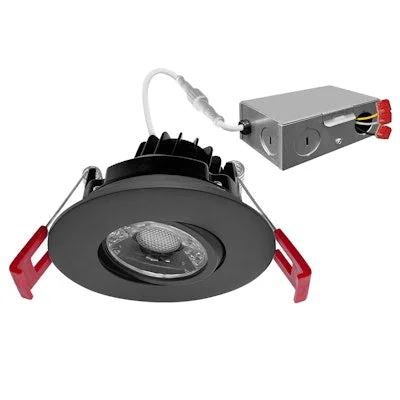 Envision LED-DLJBX-ADJ-3-6W-3WD-BLK-R 3″ Gimbal Downlight: SnapTrim-Line – Black