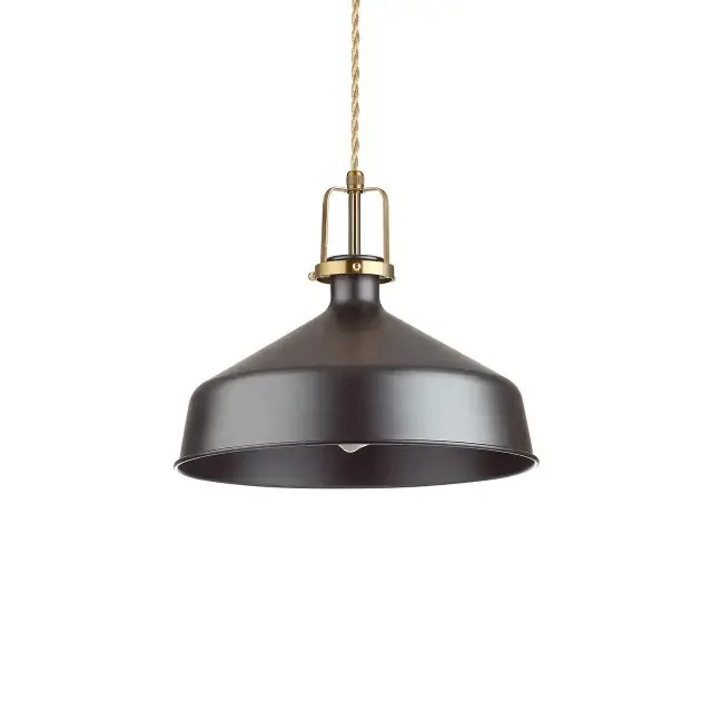 Eris-1 SP1 Satin Gold with Black Shade Pendant Light