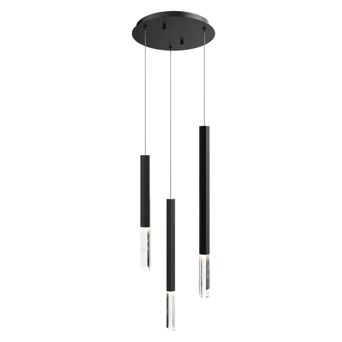 ET2 E11023-95BK Diaphane LED Pendant, Black