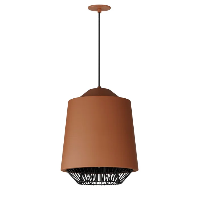 ET2 E11392-BRKBK Phoenix LED Pendant, Brick/Black