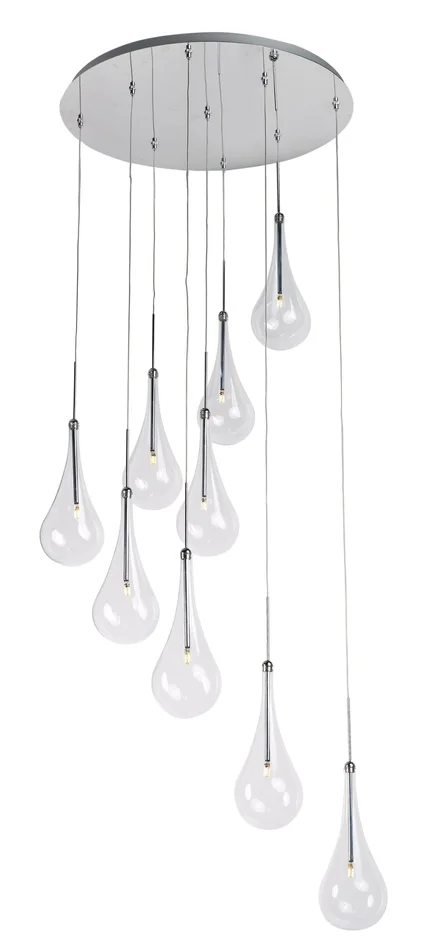ET2 E20515-18PC Larmes LED LED Pendant, Polished Chrome
