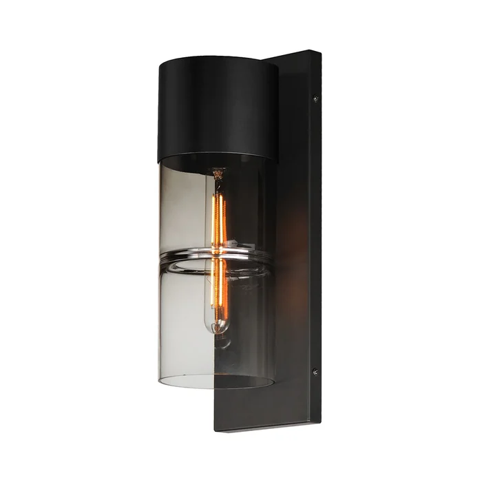 ET2 E26144-142BK Smokestack LED Outdoor Wall Sconce, Black