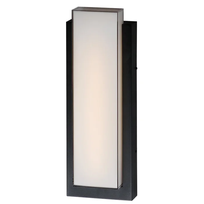 ET2 E30186-01BK Tower LED Outdoor Wall Sconce, Black