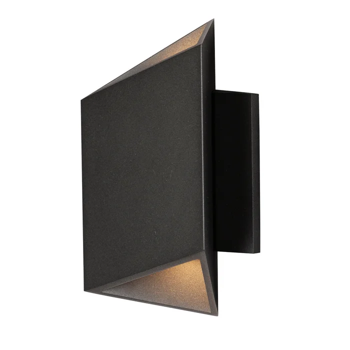 ET2 E41373-BK Alumilux Facet LED Outdoor Wall Sconce, Black