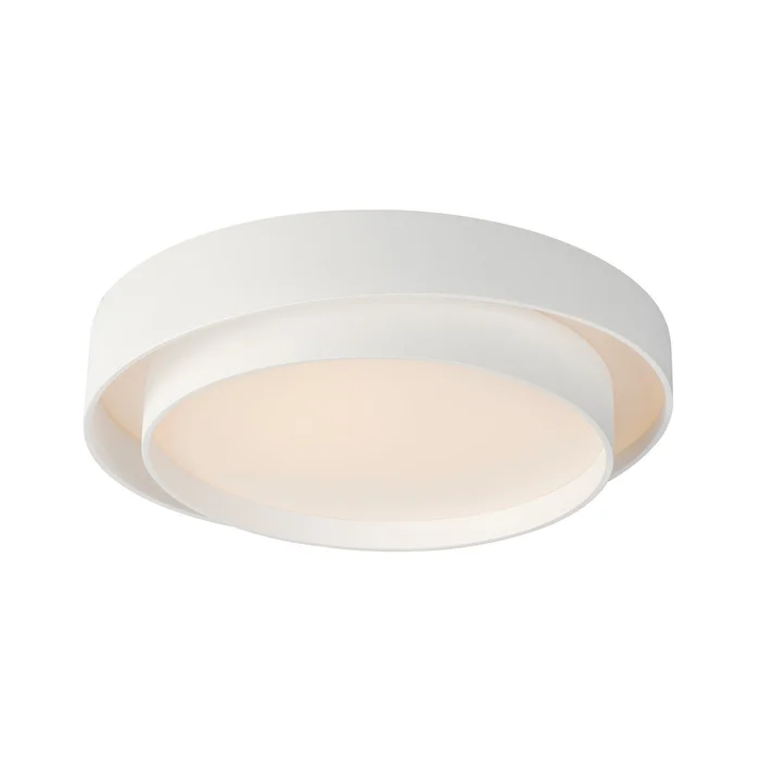 ET2 E51044-WT Ziggurat LED Flush Mount, White