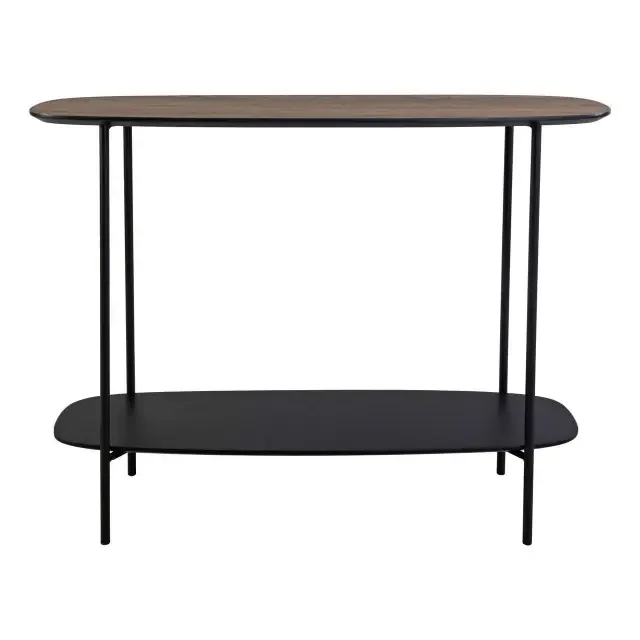 Etoile Matt Black with Mocha Veneer Console Table