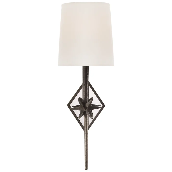Etoile One Light Wall Sconce, Aged Iron