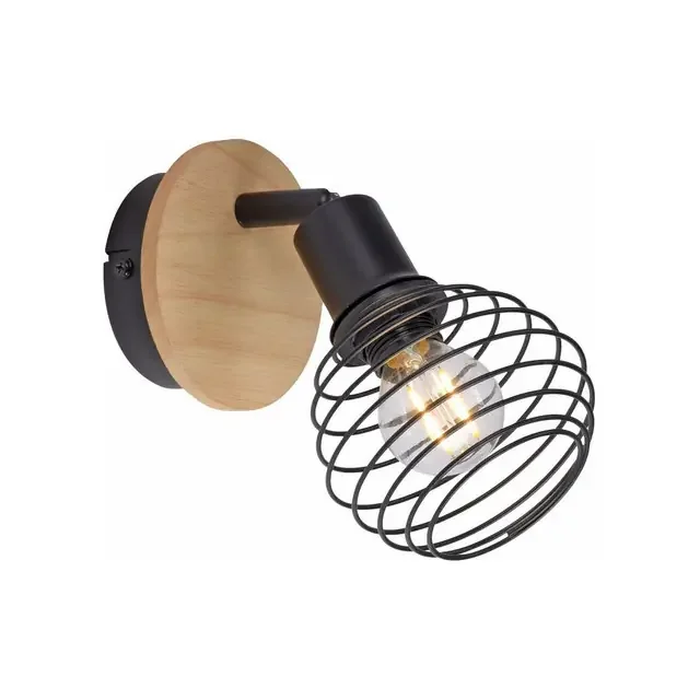 Eugen Antique with Natural Wood Adjustable Spotlight