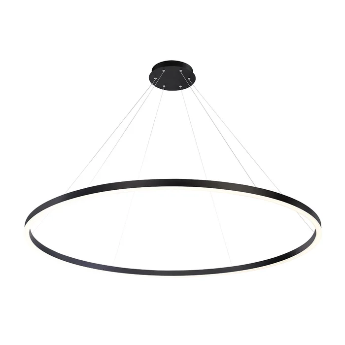 Eurofase Lighting 31473-026 Spunto 61″ Round LED Chandelier, 96W, 3250 Lumens, 3000K, Matte Black