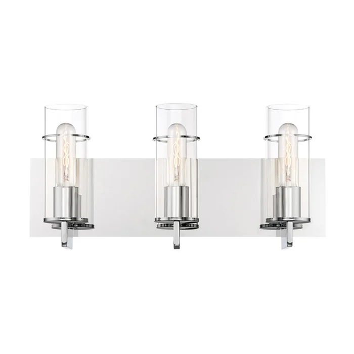 Eurofase Lighting 34134-016 Pista 19″ 3-Light Incandescent Vanity, 120V, 180W, Chrome