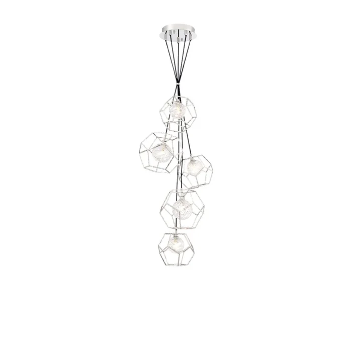 Eurofase Lighting 35903-017 Norway 19″ Round LED Chandelier, 25W, 1250 Lumens, 3000K, Chrome