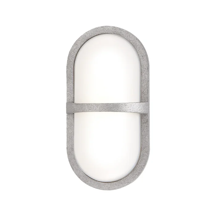 Eurofase Lighting 35988-014 Osler Small LED Outdoor Wall Sconce, 9W, 540 Lumens, 3000K, Textured Silver