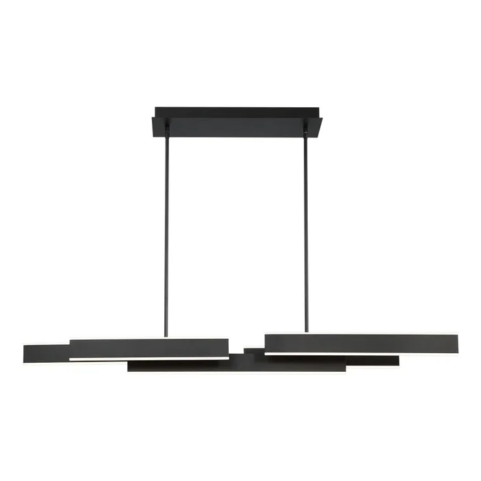 Eurofase Lighting 37065-010 Cameno 55″ Linear LED Chandelier, 113W, 7100 Lumens, 3000K, Matte Black