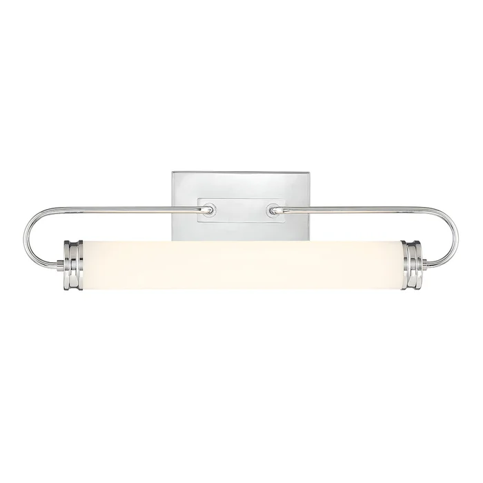 Eurofase Lighting 45358-012 Tellie Small LED Vanity, 15W, 1020 Lumens, 3000K, Chrome with White Shade