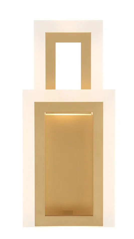 Eurofase Lighting 45908-019 Inizio LED Wall Sconce, 20W, 802 Lumens, 3000K, Gold with Frosted White Shade