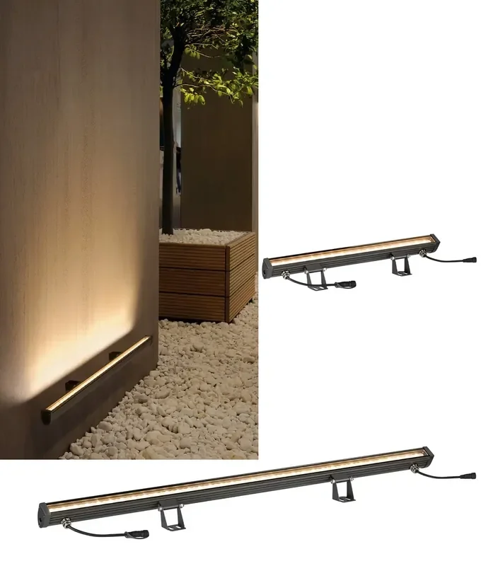 Exterior CCT Linear LED Wallwasher – In Two Lengths and Connectable 45 degree beam angle
