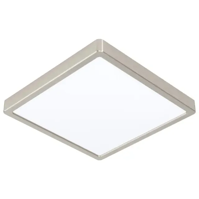 Feuva-Z Satin Nickel with Remote Controlled Colour Changing Square 28.5cm IP44 LED Recessed Light