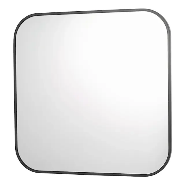 Firuz Matt Black Frame Square 60cm Thin Mirror