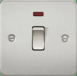 Flat Plate 20A 1G DP Appliance Switch With Neon