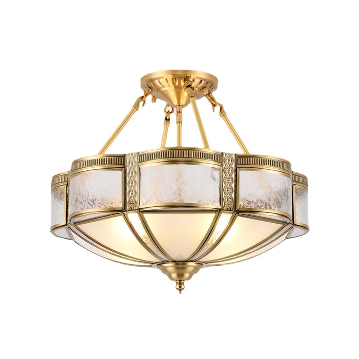 Floral Brass Ceiling Lamp