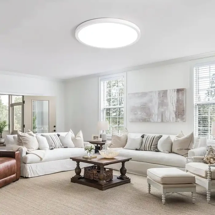 Flush Mount Round LED Ceiling Lights – Ultra-Slim 24W – UK