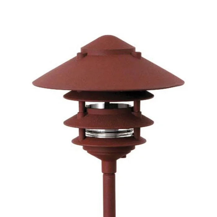 Focus Industries AL-03-3T-10-LEDP-STU 3 Tier Aluminum 4W Integrated LED Area Light with 10″ Pagoda Hat, Stucco
