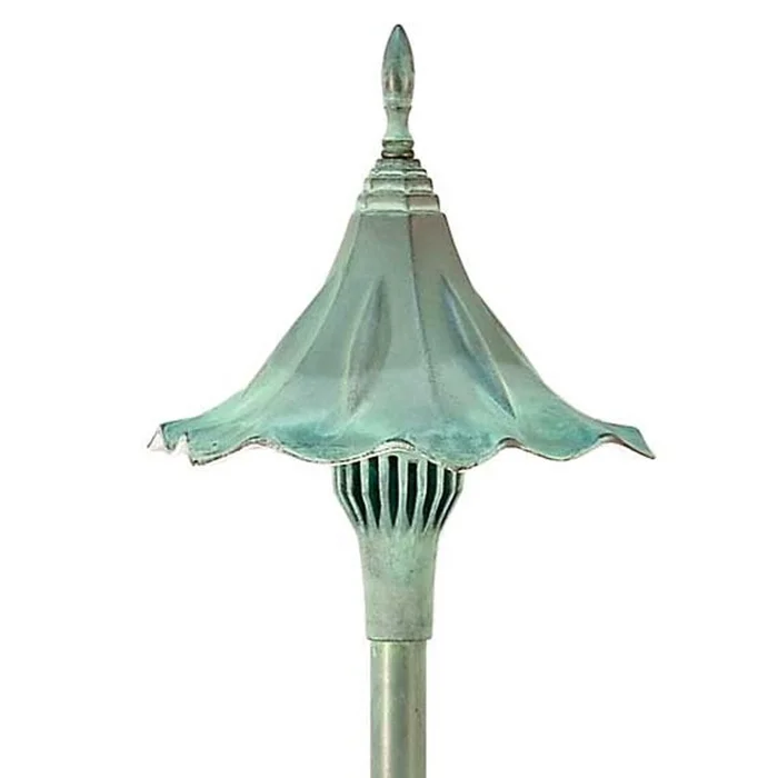 Focus Industries AL-14-LEDP-HTX Cast Aluminum 4W 3000K Integrated LED Area Light with 8″ Oriental Hat, Hunter Texture