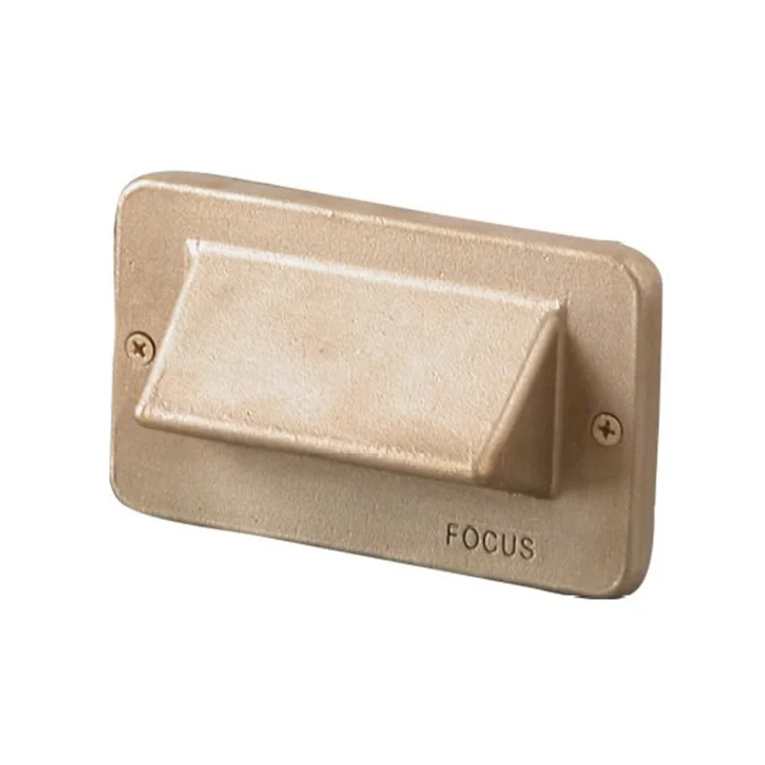 Focus Industries SL-30-LEDP-SB-BRT Cast Aluminum 4W 3000K 1 Louver Integrated LED Step Light, Sand Blast Clear Acrylic Lens, Bronze Texture