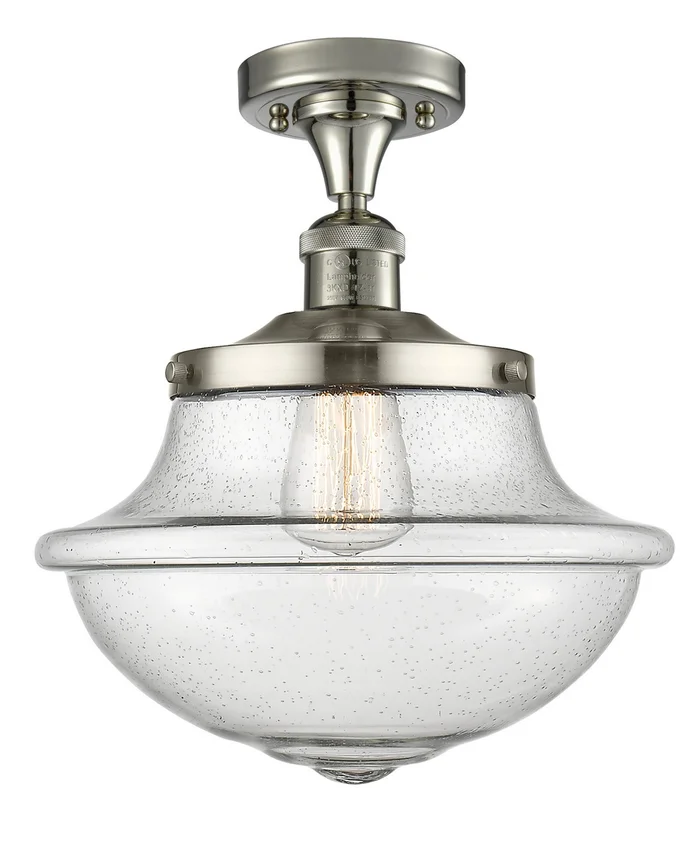 Franklin Restoration One Light Semi-Flush Mount in Polished Chrome (405|517-1CH-PC-G542)