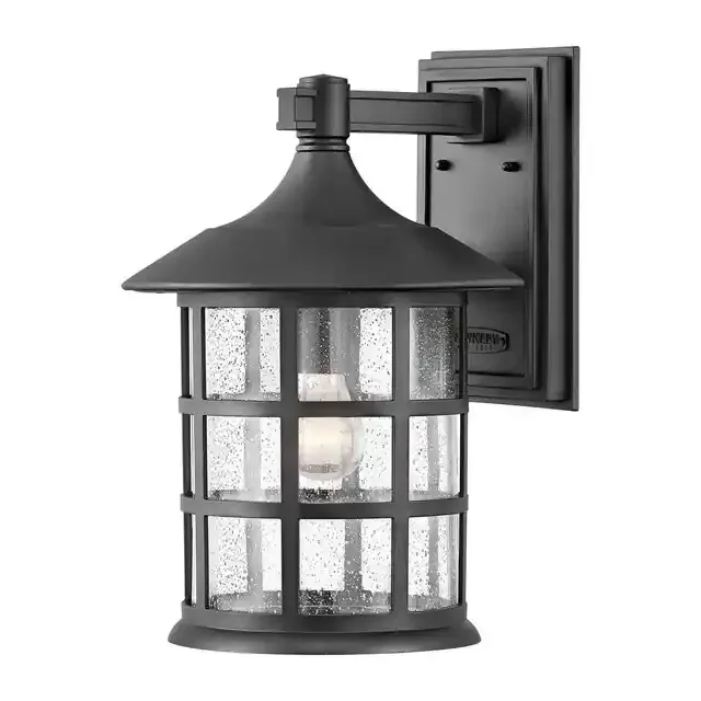 Freeport Black 36cm IP44 Wall Light