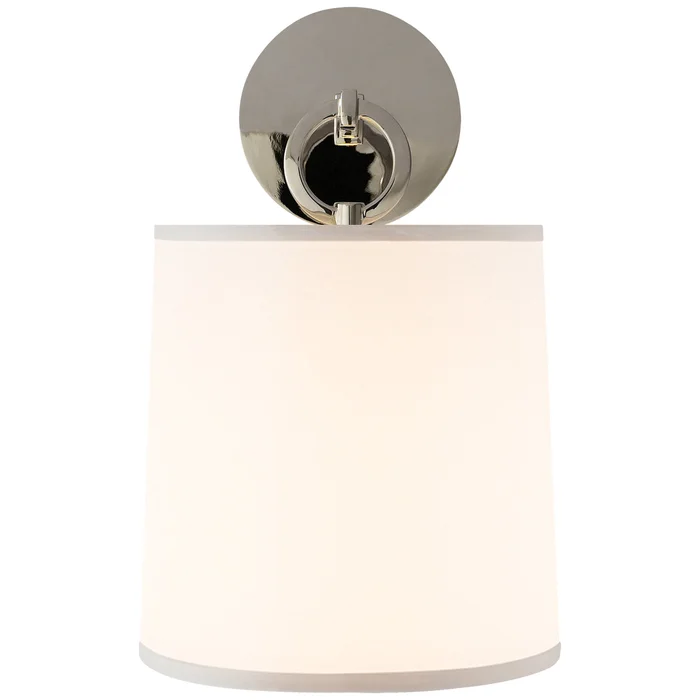 French Cuff One Light Wall Sconce, Polished Nickel