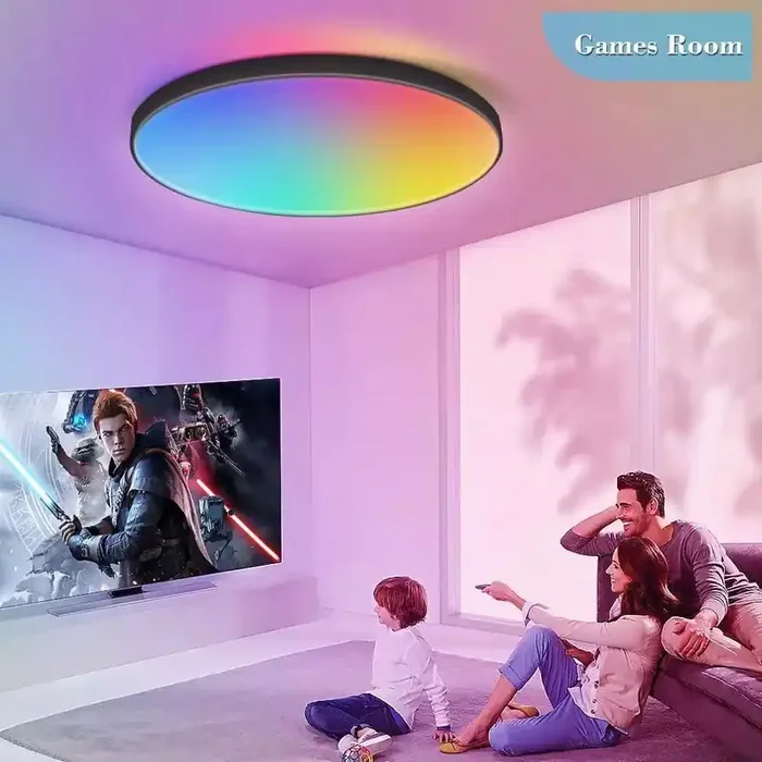 Front RGB Smart Ceiling Light – 84w 12inch Flush Mount Light