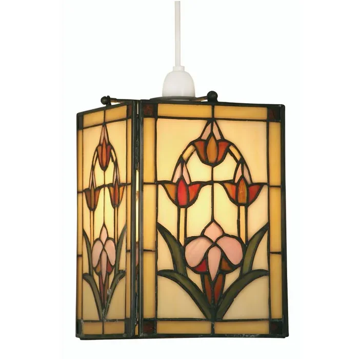 Garden Tiffany Glass Non Electric Pendant