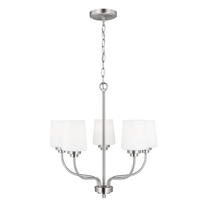 Generation Lighting 3102805EN3-962 Windom Five Light Chandelier, Brushed Nickel