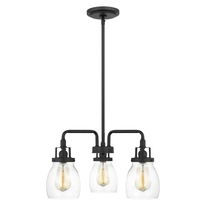 Generation Lighting 3114503-112 Belton Three Light Chandelier, Midnight Black