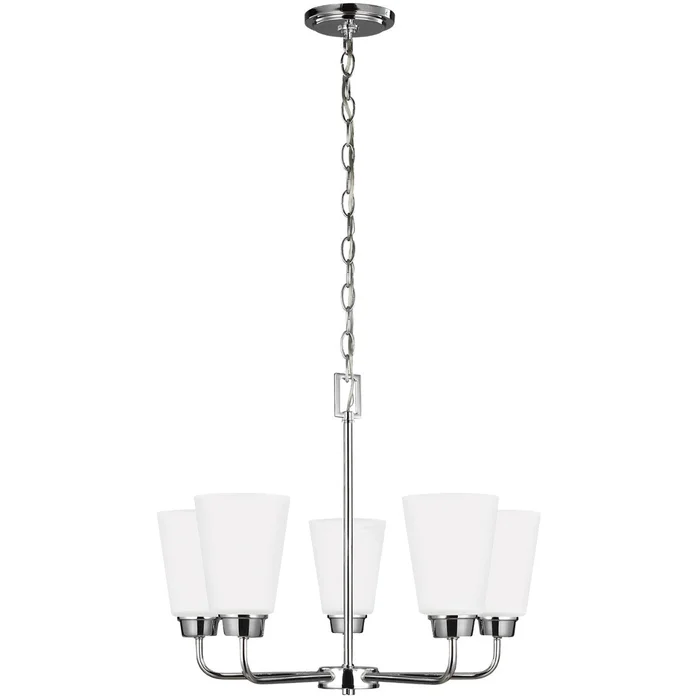 Generation Lighting 3115205EN3-05 Kerrville Five Light Chandelier, Chrome