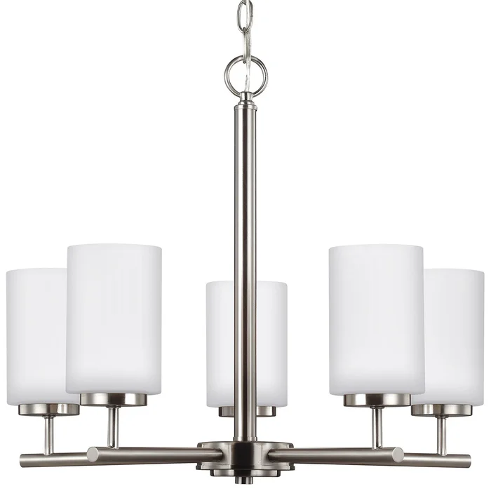 Generation Lighting 31161-962 Oslo Five Light Chandelier, Brushed Nickel