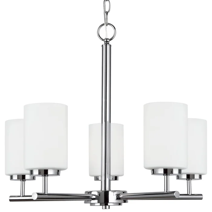 Generation Lighting 31161EN3-05 Oslo Five Light Chandelier, Chrome