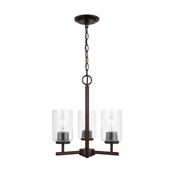 Generation Lighting 31170-710 Oslo Three Light Chandelier, Bronze