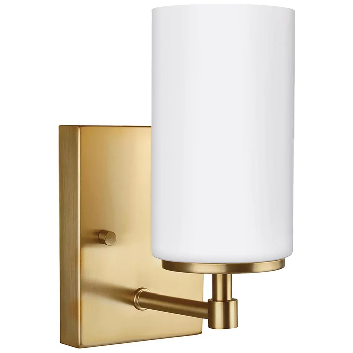 Generation Lighting 4124601EN3-848 Alturas One Light Wall / Bath Sconce, Satin Brass