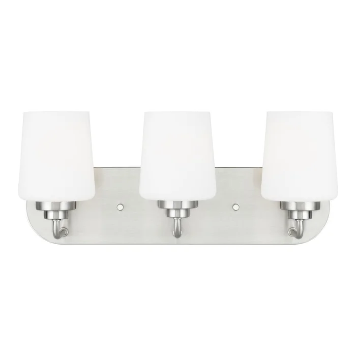 Generation Lighting 4402803EN3-962 Windom Three Light Wall / Bath, Brushed Nickel