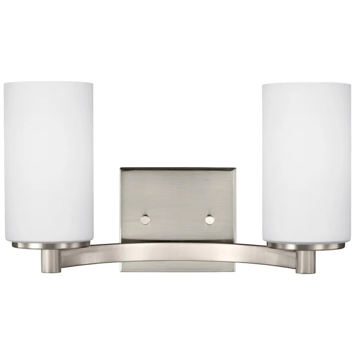 Generation Lighting 4439102-962 Hettinger Two Light Wall / Bath, Brushed Nickel