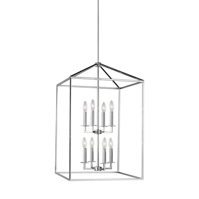 Generation Lighting 5115008-05 Perryton Eight Light Hall / Foyer Pendant, Chrome
