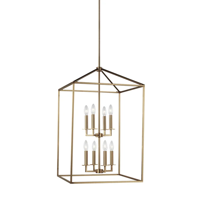 Generation Lighting 5115008EN-848 Perryton Eight Light Hall / Foyer, Satin Brass