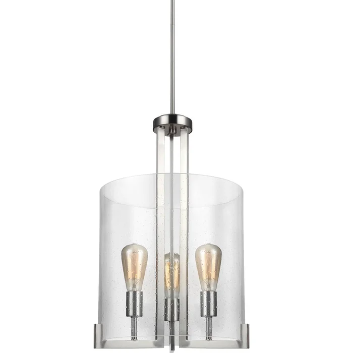 Generation Lighting 5126003-962 Dawes Three Light Hall / Foyer Pendant, Brushed Nickel