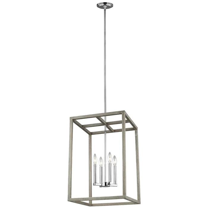 Generation Lighting 5134504EN-872 Moffet Street Four Light Hall / Foyer, Washed Pine