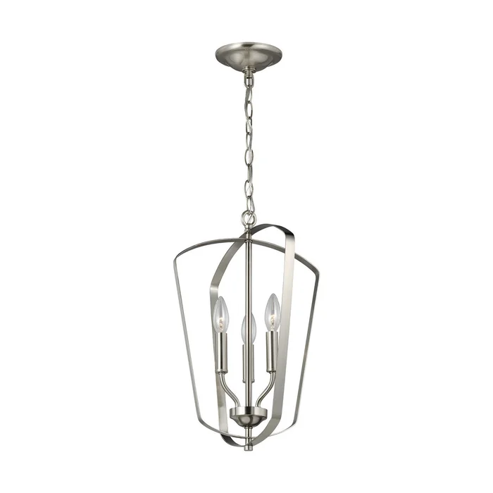 Generation Lighting 5134903-962 Romee Three Light Hall / Foyer Pendant, Brushed Nickel
