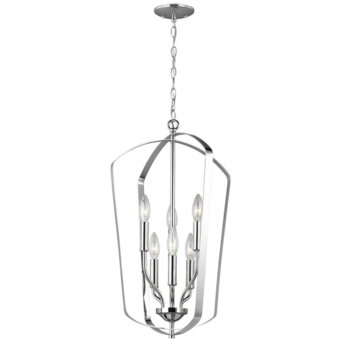Generation Lighting 5134906EN-05 Romee Six Light Hall / Foyer, Chrome