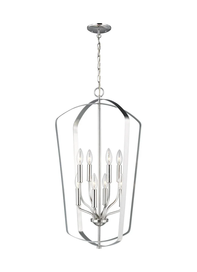 Generation Lighting 5134908EN-962 Romee Eight Light Hall / Foyer, Brushed Nickel