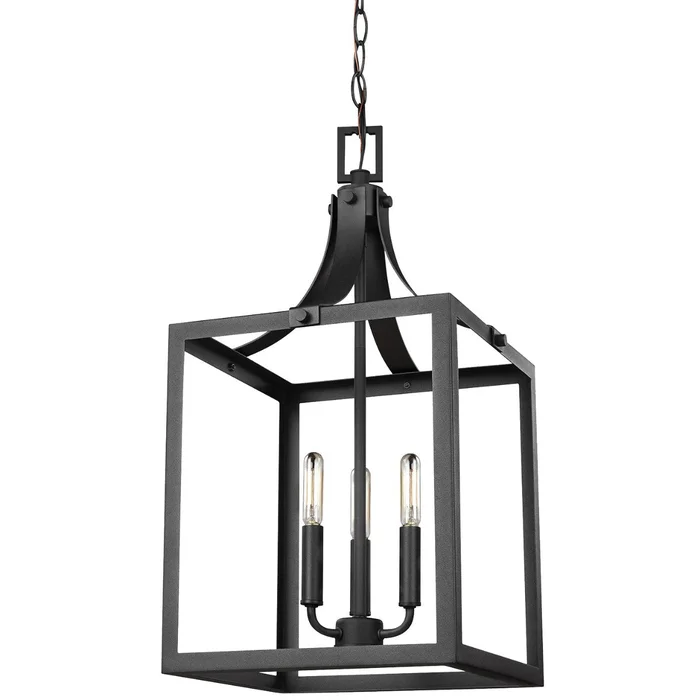 Generation Lighting 5240603-12 Labette Three Light Hall / Foyer Pendant, Black